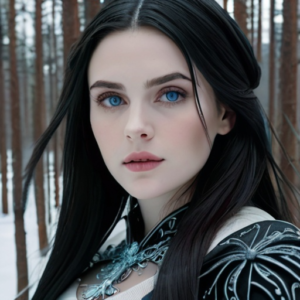 the art of character creation woman with blue eyes